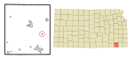 Montgomery County Kansas Incorporated and Unincorporated areas Liberty Highlighted